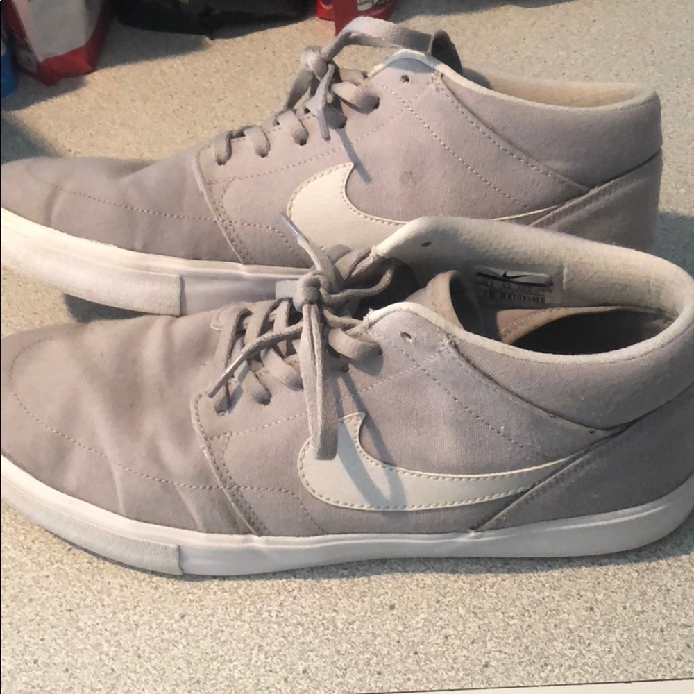 Gray Nike sneakers